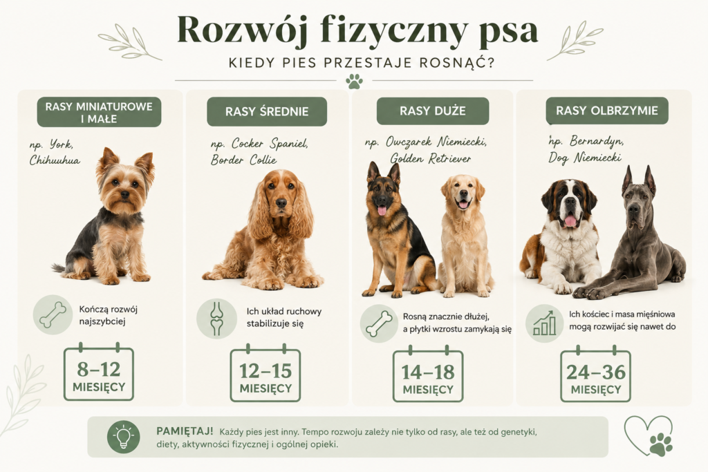Kiedy pies dorasta fizycznie
